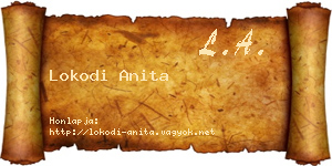 Lokodi Anita névjegykártya